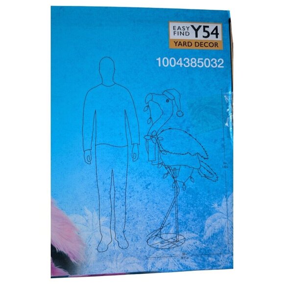 5 ft Flamingo Acrylic LED Christmas Light Yard Sculpture Tropical Beach Sea Life - Picture 9 of 10